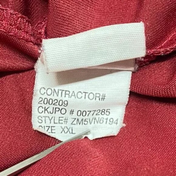 Calvin Klein Jeans Tee Men's XXL Deep Red CK Performance Active Wear T-Shirt - Picture 5 of 7